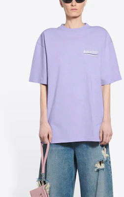 (W) Balenciaga Baju-T Cetak Huruf Ungu Regular Fit. 641655TKVJ13072 Purchase (W) Balenciaga Baju-T Cetak Huruf Ungu Regular Fit. 641655TKVJ13072