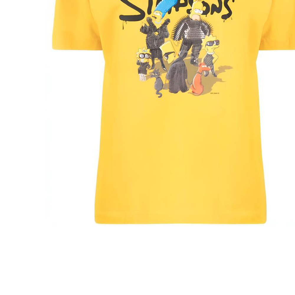 (Women) Balenciaga Letter Print Graphic Tee Short Sleeve Yellow T-Shirt. 670943TLVG70720 圖 7
