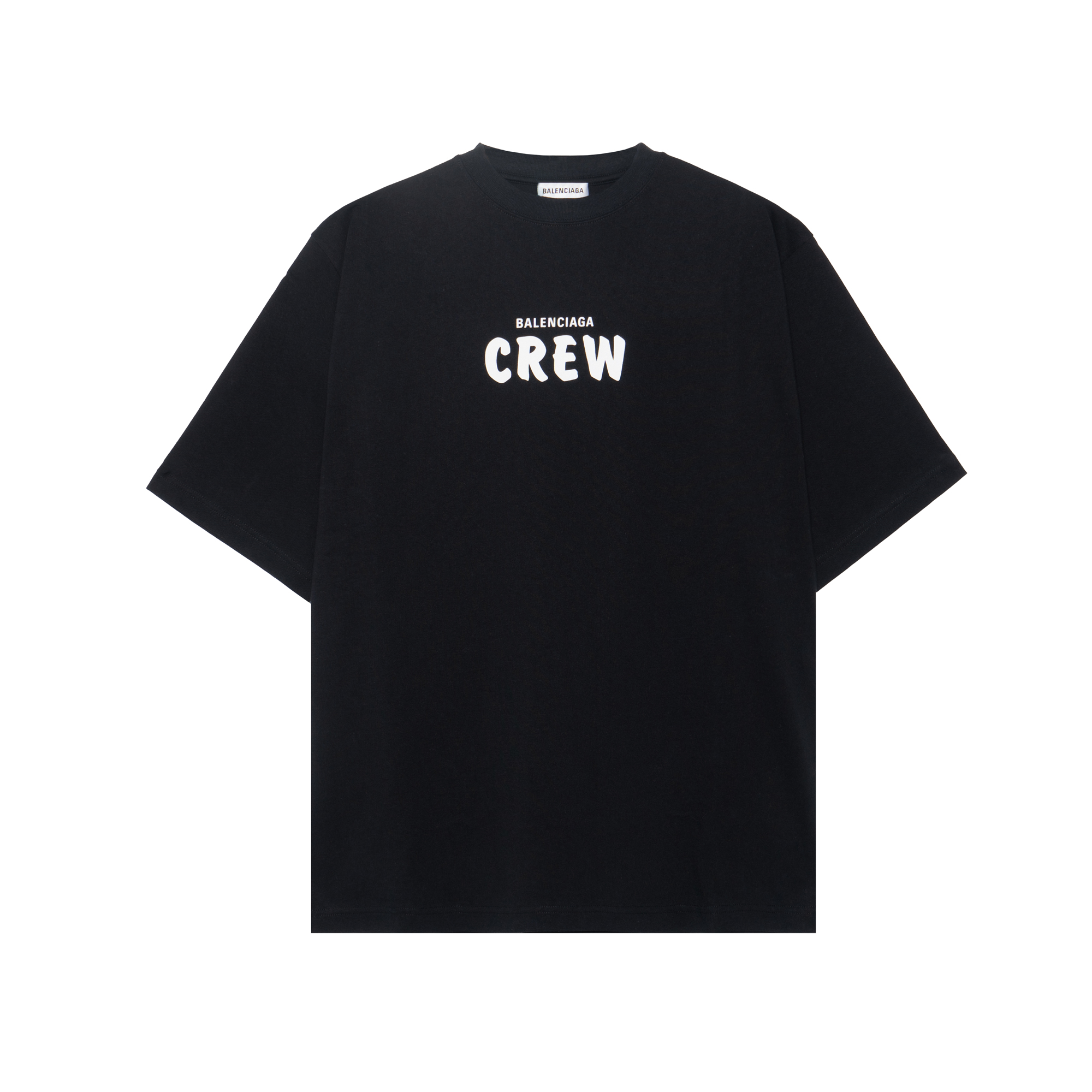 (Women) Balenciaga Letter Print Oversized Short Sleeve T-Shirt Women Black 620941TIV741070