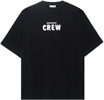 (Women) Balenciaga Letter Print Oversized Short Sleeve T-Shirt Women Black 620941TIV741070 (Women) Balenciaga Letter Print Oversized Short Sleeve T-Shirt Women Black 620941TIV741070