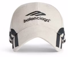 (Women) Balenciaga Logo Cotton Cap Beige 766860410B29460 (Women) Balenciaga Logo Cotton Cap Beige 766860410B29460