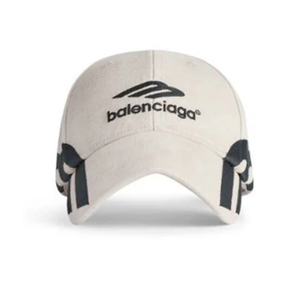 (Women) Balenciaga Logo Cotton Cap Beige 766860410B29460