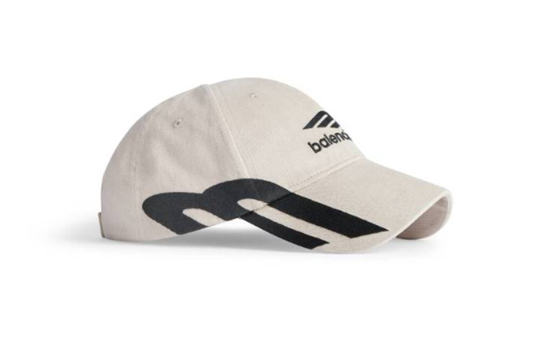 Lookbook (Women) Balenciaga Logo Cotton Cap Beige 766860410B29460