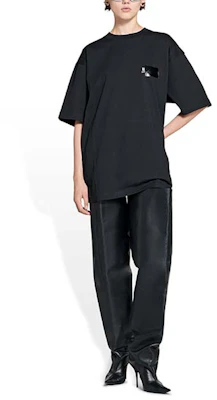 (Women) Balenciaga Logo Crewneck Short Sleeve Tee FW22 Black Loose Fit. 641655TNVG11089 Shop (Women) Balenciaga Logo Crewneck Short Sleeve Tee FW22 Black Loose Fit. 641655TNVG11089