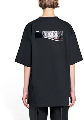 (Women) Balenciaga Logo Crewneck Short Sleeve Tee FW22 Black Loose Fit. 641655TNVG11089 Details for (Women) Balenciaga Logo Crewneck Short Sleeve Tee FW22 Black Loose Fit. 641655TNVG11089