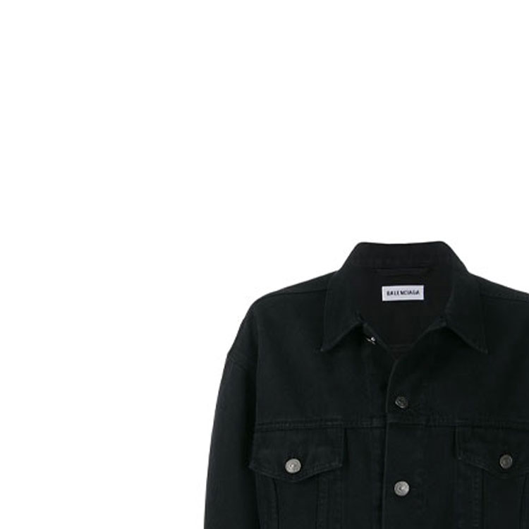 (Women) Balenciaga Logo Denim Jacket Long Sleeve Regular Fit Women’s Black. 571449TEW051105 圖 6