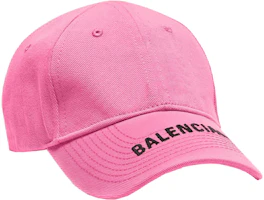 (Women) Balenciaga Logo Embroidered Cotton Baseball Cap Pink . 541400310B25960 (Women) Balenciaga Logo Embroidered Cotton Baseball Cap Pink . 541400310B25960