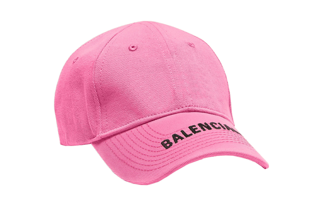 (Women) Balenciaga Logo Embroidered Cotton Baseball Cap Pink . 541400310B25960 圖 2