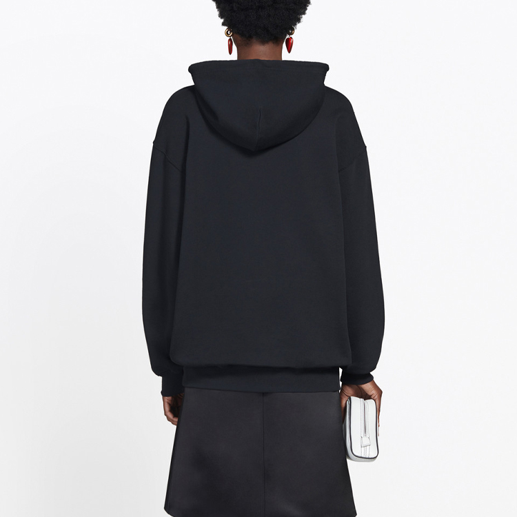 (Women) Balenciaga Logo Embroidered Rainbow Wheat Hoodie Black 570798TEV501000 圖 6