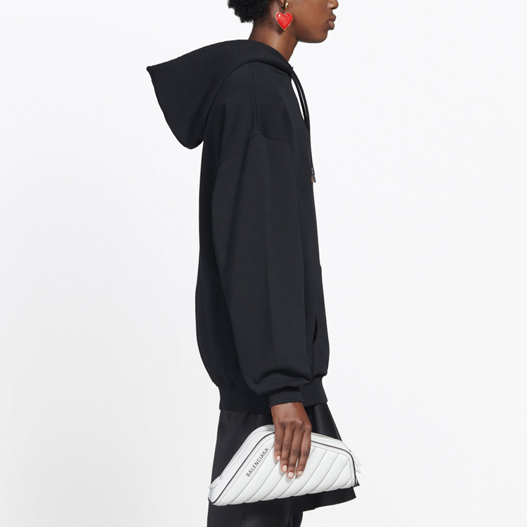 (Women) Balenciaga Logo Embroidered Rainbow Wheat Hoodie Black 570798TEV501000 圖 7