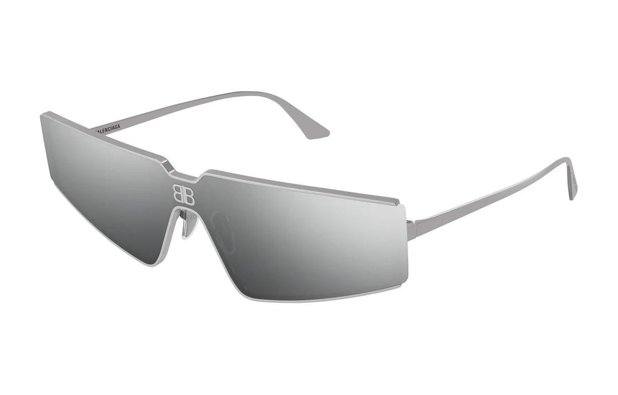 (Women) Balenciaga Logo Irregular Metal Sunglasses Silver for Women. BB0192S004004 圖 2