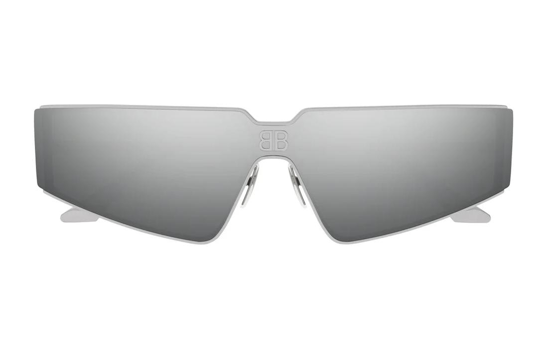 (Women) Balenciaga Logo Irregular Metal Sunglasses Silver for Women. BB0192S004004 圖 3