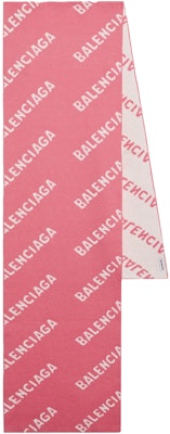 (W) 巴黎世家白色/粉色款Logo针织围巾 633719T15675621 Order (W) 巴黎世家白色/粉色款Logo针织围巾 633719T15675621