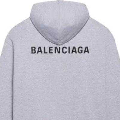 (Women) Balenciaga Logo Print Pullover Hoodie Grey 578135TIV841167 Details for (Women) Balenciaga Logo Print Pullover Hoodie Grey 578135TIV841167