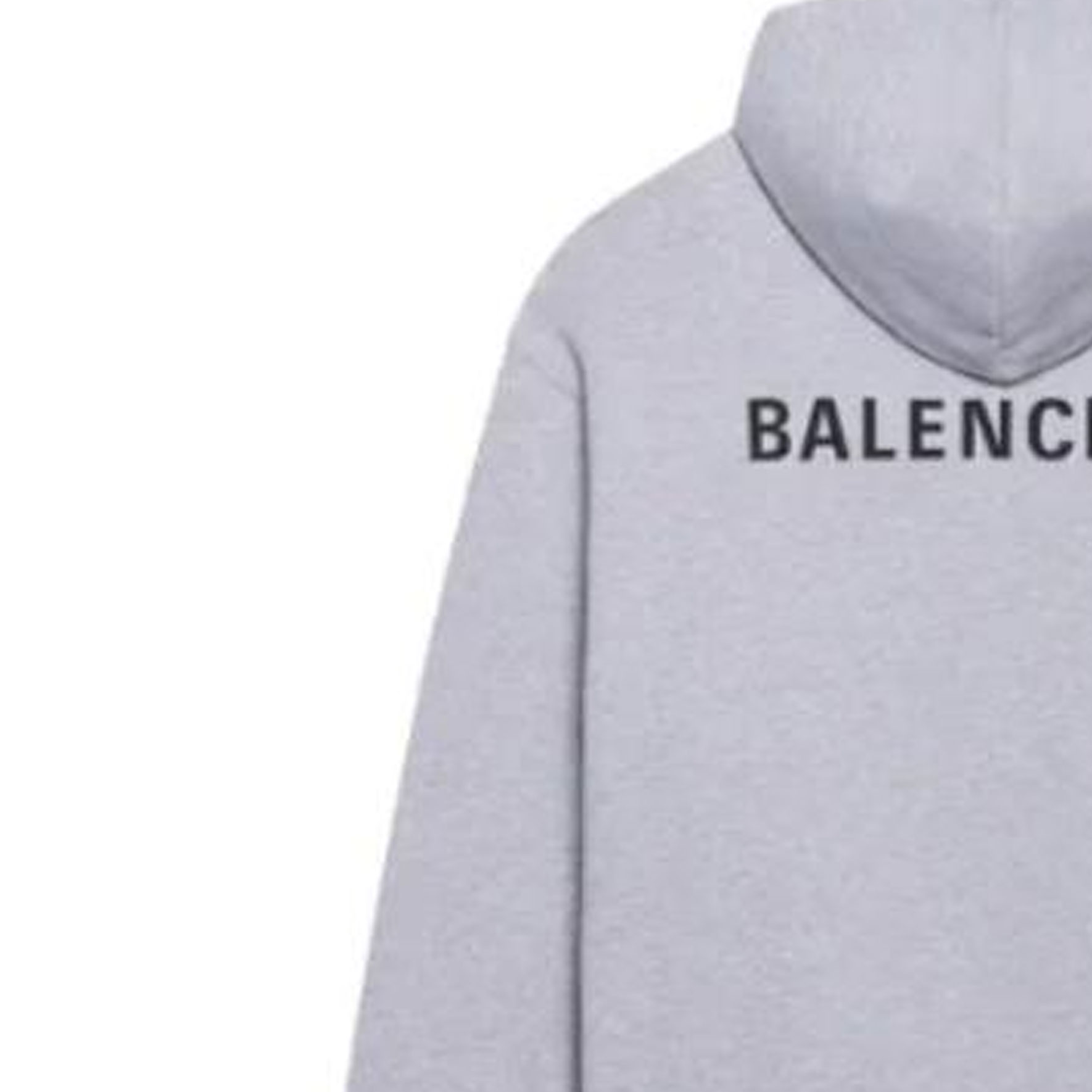 Sizing (Women) Balenciaga Logo Print  Pullover Hoodie Grey 578135TIV841167