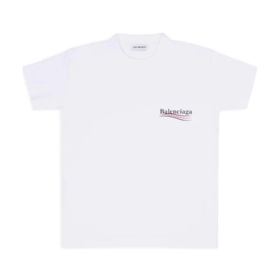 (Women) Balenciaga Logo Print Crew Neck White Oversized T-Shirt 612964TIV529040