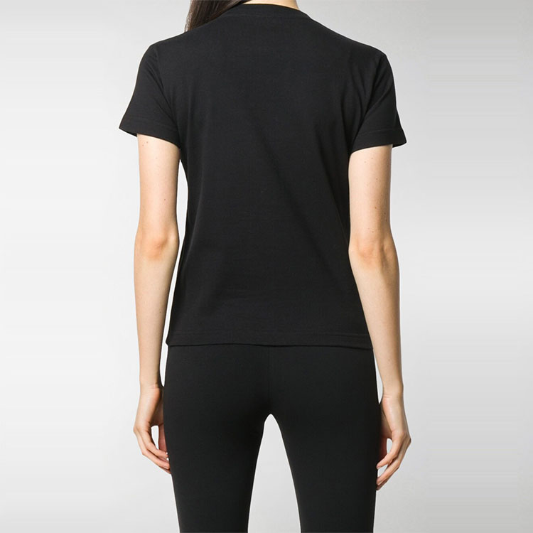 (Women) Balenciaga Logo Print Crewneck T-Shirt Black 612964TIVD51000 圖 6
