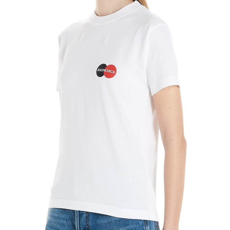 (Women) Balenciaga Logo Print Crop T-Shirt White 612964TIV799000 圖 5