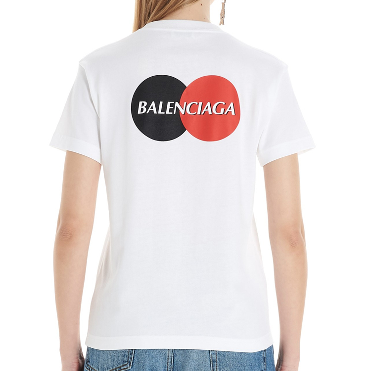 (Women) Balenciaga Logo Print Crop T-Shirt White 612964TIV799000 圖 6