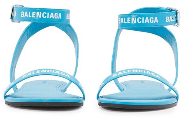 (Women) Balenciaga Leather Sandals 'Blue' 551154WA7614441 Shop (Women) Balenciaga Leather Sandals 'Blue' 551154WA7614441