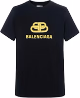 (Women) Balenciaga Logo Print Loose Fit Black T-Shirt 578133TEV481361 (Women) Balenciaga Logo Print Loose Fit Black T-Shirt 578133TEV481361