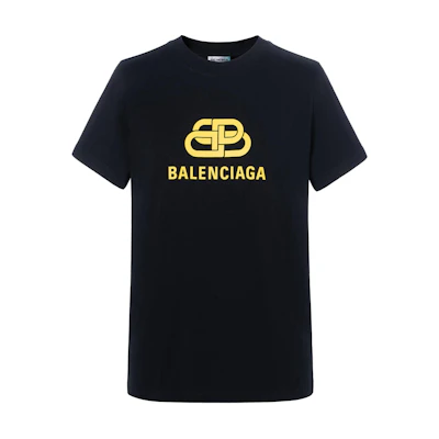 (Women) Balenciaga Logo Print Loose Fit Black T-Shirt 578133TEV481361