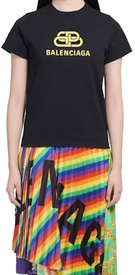 (W) Camiseta Negra Balenciaga Logo Estampado Corte Holgado 578133TEV481361 Shop (W) Camiseta Negra Balenciaga Logo Estampado Corte Holgado 578133TEV481361