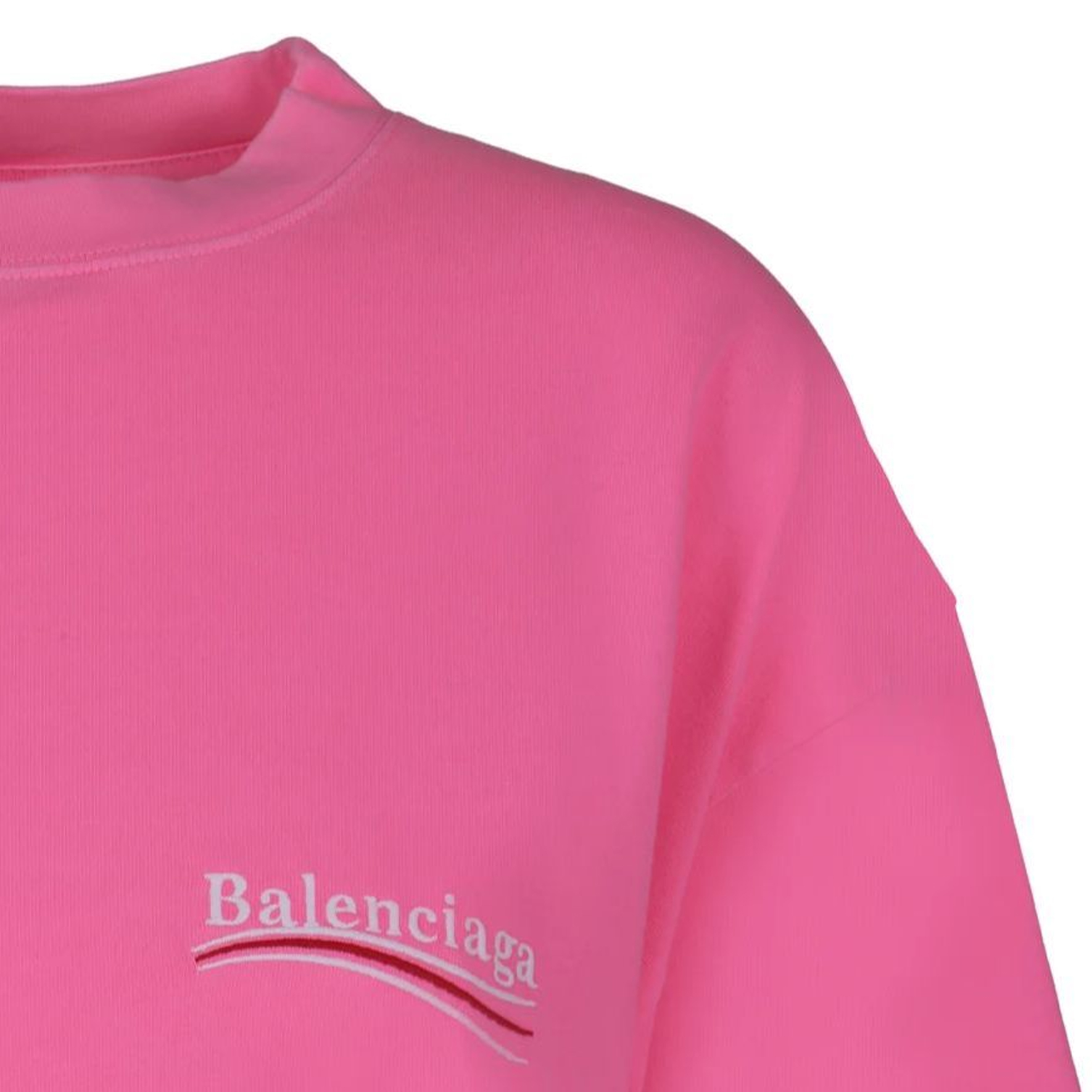 (Women) Balenciaga Logo Print Pink Oversized  Short Sleeve Casual T-Shirt. 641655TPVI35001 圖 4