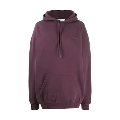 (Women) Balenciaga Logo Print Purple Hoodie 578135TJVA85865