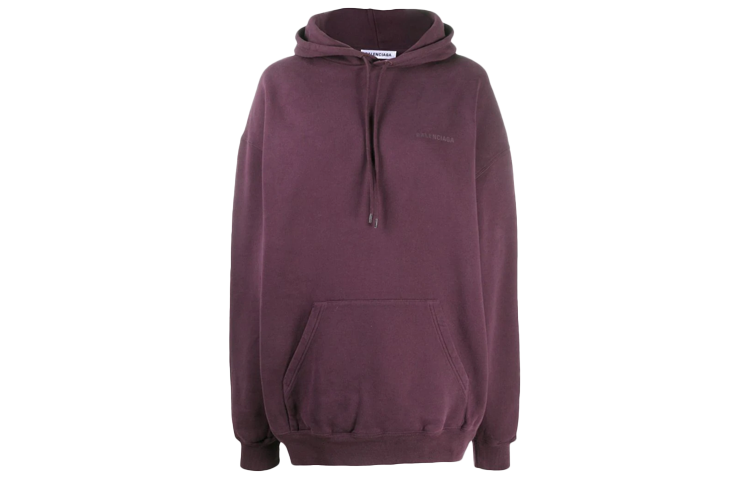 (Women) Balenciaga Logo Print Purple Hoodie 578135TJVA85865 圖 2