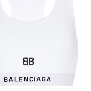 (W) 巴黎世家Logo印花白色運動內衣。 6573763A8B89000 Sizing (W) 巴黎世家Logo印花白色運動內衣。 6573763A8B89000