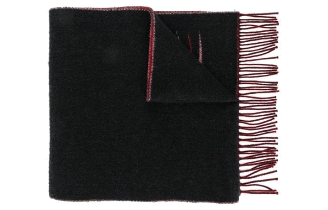 Lookbook (W) 巴黎世家Logo羊毛围巾 黑色/红色. 512731-466B5-1074