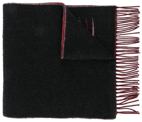 (W) 巴黎世家Logo羊毛围巾 黑色/红色. 512731-466B5-1074 Lookbook (W) 巴黎世家Logo羊毛围巾 黑色/红色. 512731-466B5-1074