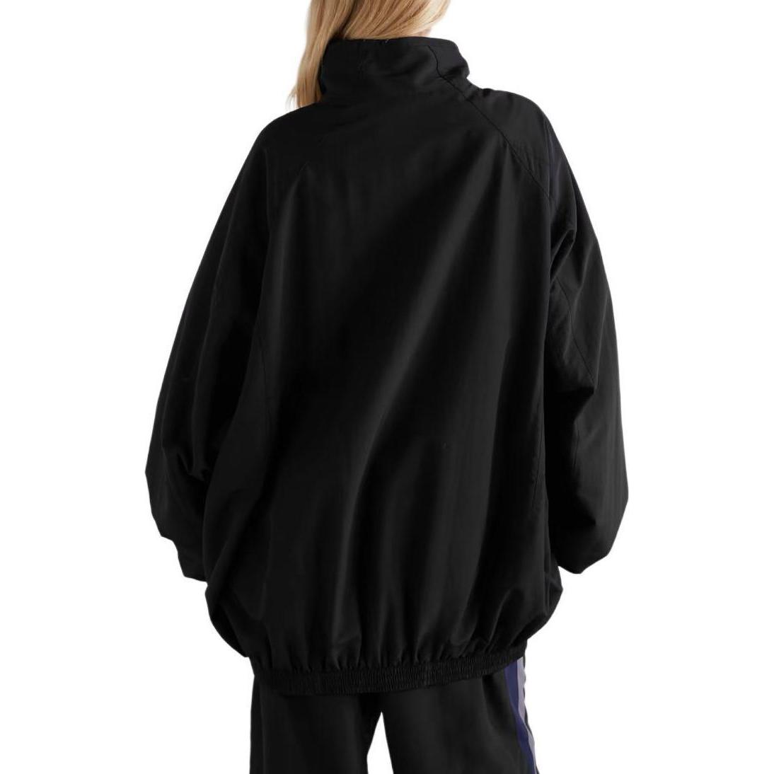 (Women) Balenciaga Loose Fit Black Embroidered Logo High-Collar Jacket POIZON2404151172 圖 5