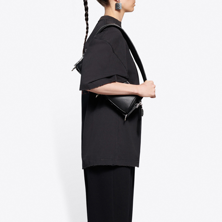 (Women) Balenciaga Loose Fit Black Print Crew Neck T-Shirt 641532TJVA91039 圖 5