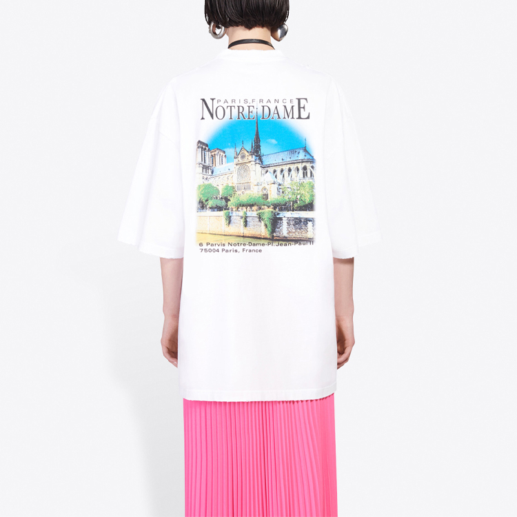 (Women) Balenciaga Loose Fit Logo Print T-Shirt White 641532TJVH69000 圖 6