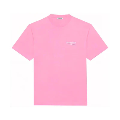 (Women) Balenciaga Loose Fit Pink Cola Logo Print T-Shirt 641655TJVF75713