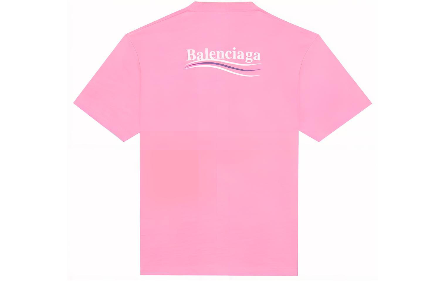 (Women) Balenciaga Loose Fit Pink Cola Logo Print T-Shirt 641655TJVF75713 圖 3
