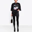Sizing (W) バレンシアガ ラブベア ロゴプリント ブラックTシャツ 641532TJVI11000