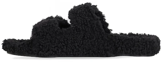 (Women) Balenciaga Mallorca 'Faux Fur Slides Black' 670944W2EJ11000 (Women) Balenciaga Mallorca 'Faux Fur Slides Black' 670944W2EJ11000