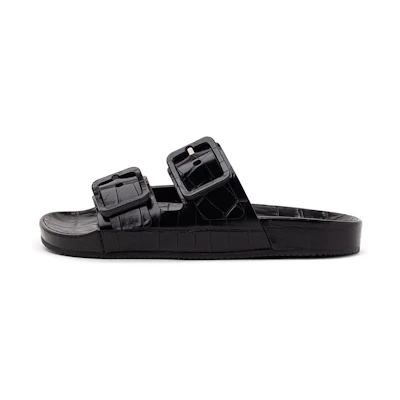 (W) Balenciaga Mallorca Croc Sandals Black