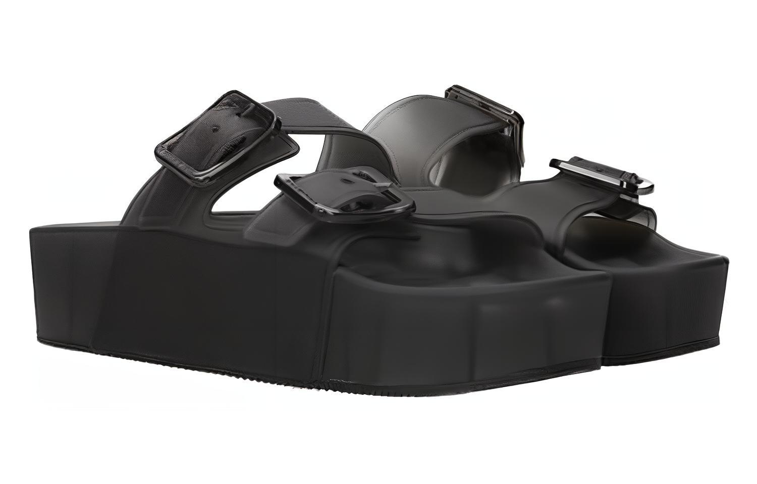 Shop (W) レディース バレンシアガ マヨルカ プラットフォームサンダル 'ブラック' 656938W2DZ11000