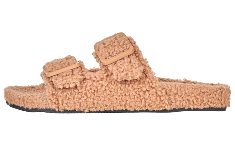 Buy (W) Sandal Balenciaga Mallorca 'Coklat Muda Bulu Palsu' 670944W2EJ19741