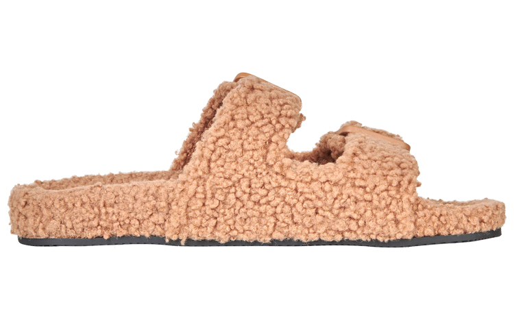 Order (W) Sandal Balenciaga Mallorca 'Coklat Muda Bulu Palsu' 670944W2EJ19741