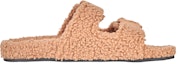 Order (W) Balenciaga Mallorca Sandals 'Coklat Muda Bulu Tiruan' 670944W2EJ19741