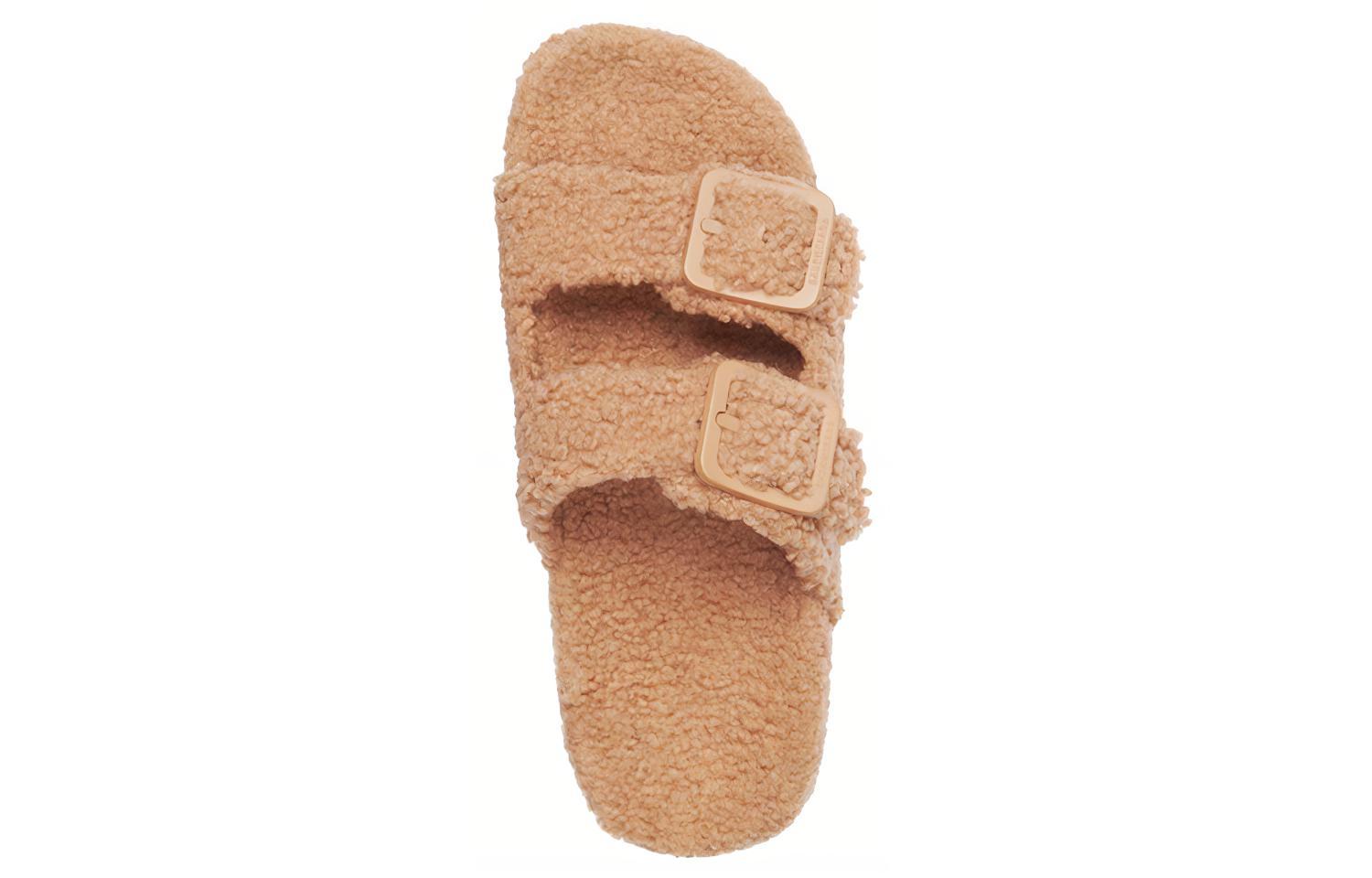 Lookbook (W) Sandal Balenciaga Mallorca 'Coklat Muda Bulu Palsu' 670944W2EJ19741