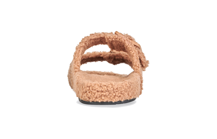 Shop (W) Sandal Balenciaga Mallorca 'Coklat Muda Bulu Palsu' 670944W2EJ19741