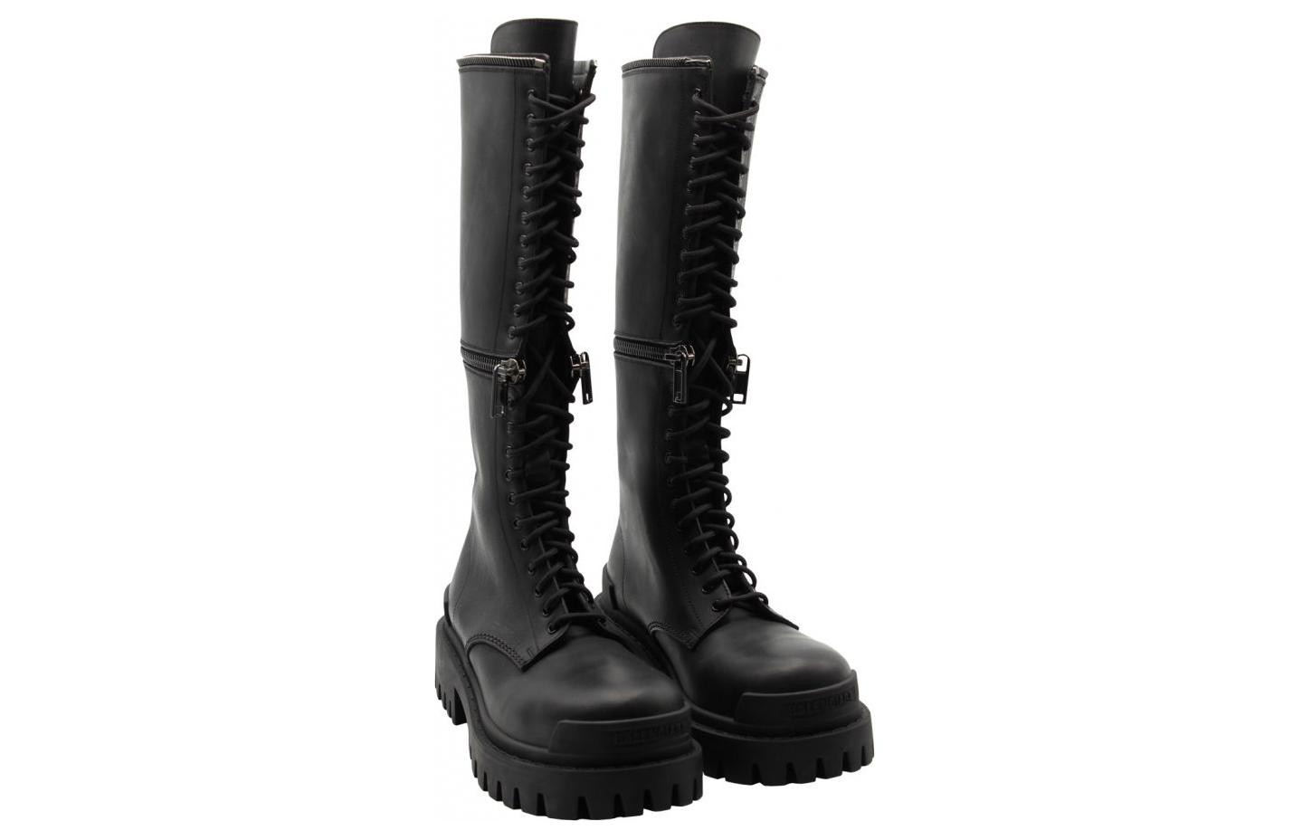 Purchase (W) Balenciaga Master High-Top ''Zwart Leer'' 664713WA9O11081