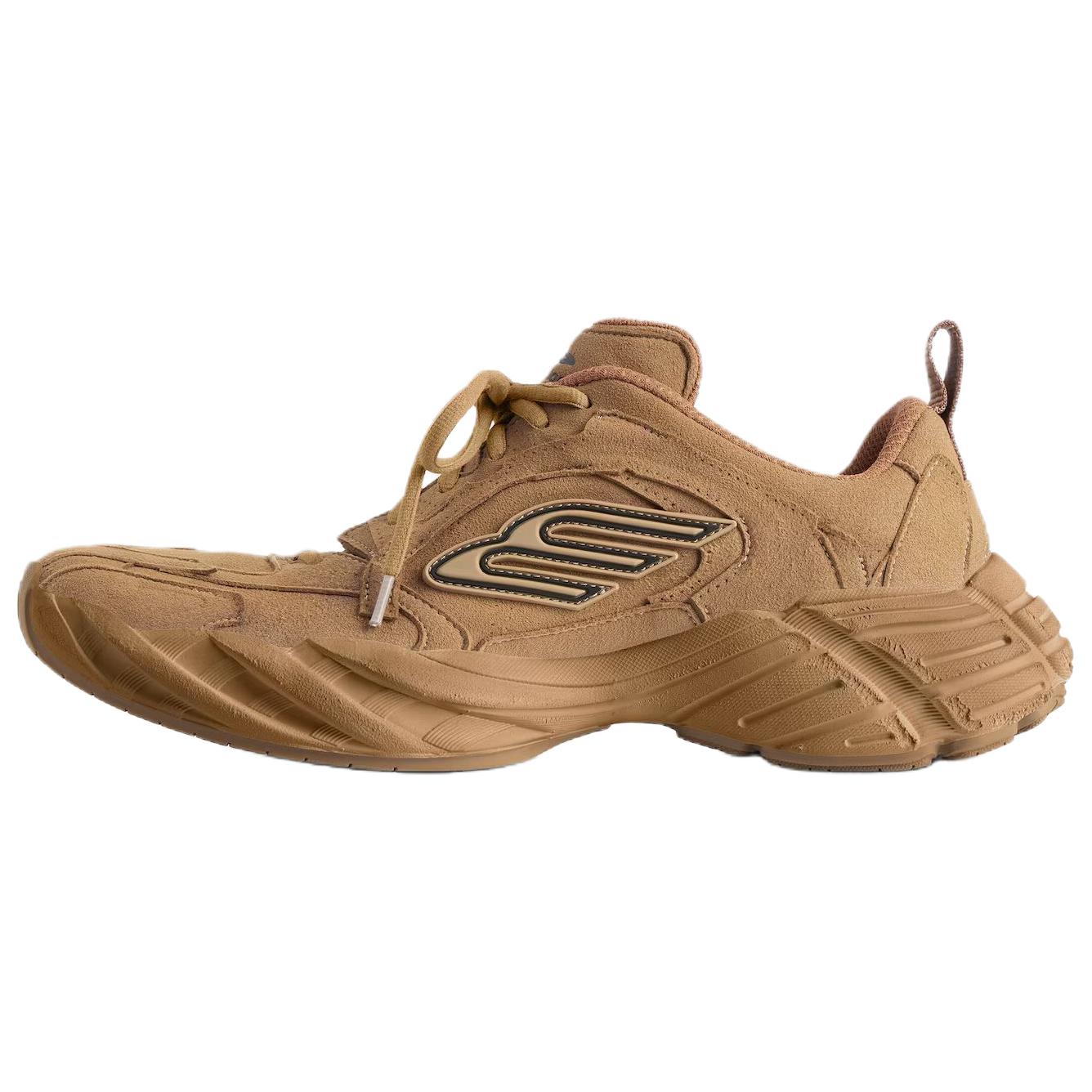 (Women) Balenciaga Monday Brown Leather Suede Distressed Low-Top Dad Sneakers 825417WMNSS2200