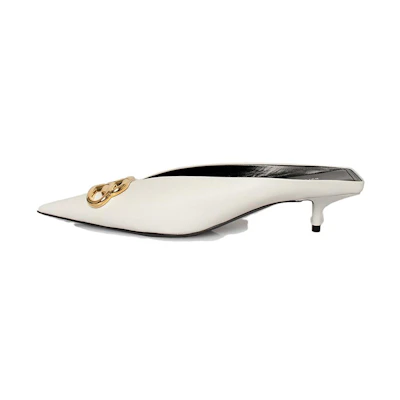 (W) Balenciaga Monogram Square Knife BB 'White Nappa Soft Sheepskin'